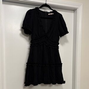 Franscesca’s Mi Ami Black Ruffled Dress